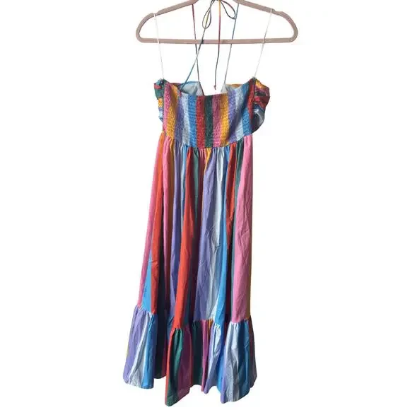 Gerty Midi Dress Buddy Love Rainbow Striped Dress - Picture 4 of 8